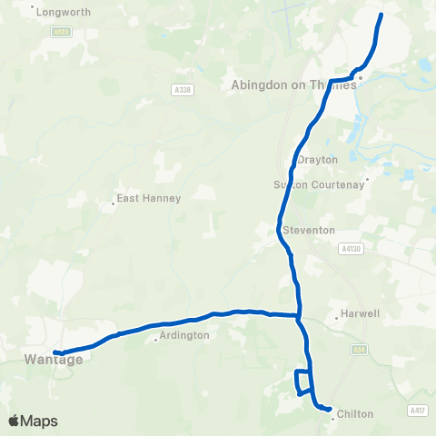 Thames Travel Becquerel Av Terminus - Peachcroft Roundabout map