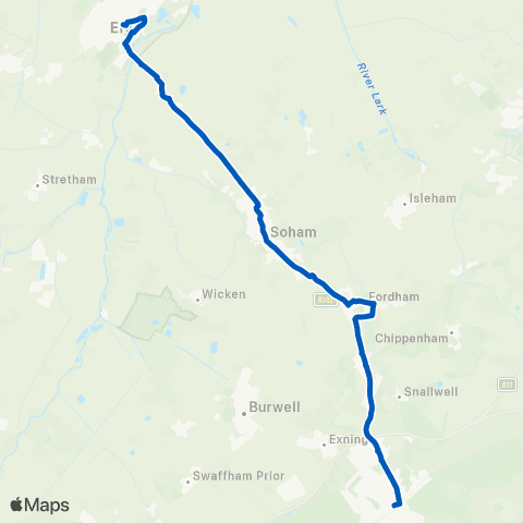 Stephensons of Essex The Guineas Bus Station - Market Street map
