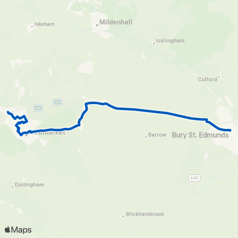 Stephensons of Essex St Martins Church - Bus Station map