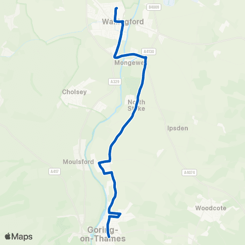 Thames Travel Market Place - Goring / Streatley Sta map