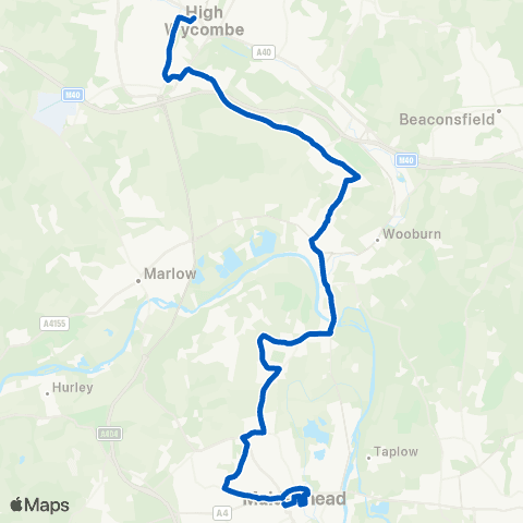 Thames Valley Buses Frascati Way - Bus Station map