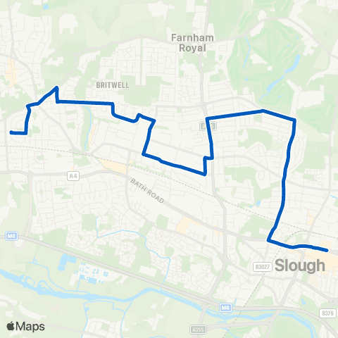 Thames Valley Buses Priory Estate Shops - Wellington St Stop A map