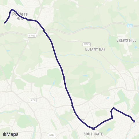 Uno Dame Alice Owen's Sch - Green Dragon Ln map