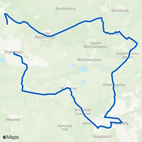 West Berkshire Council Transport Services Thatcham Broadway - Cold Ash Post Office map