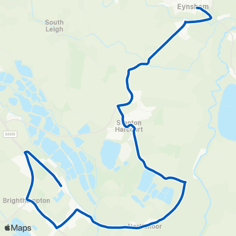 West Oxfordshire Community Transport Church Mill Close - Eynsham Church map