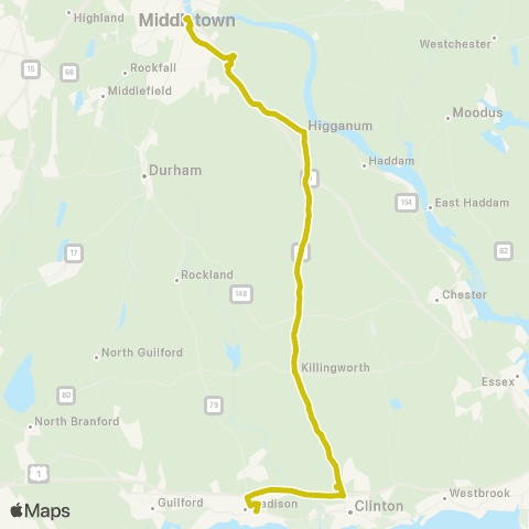 River Valley Transit Madison - Middletown map