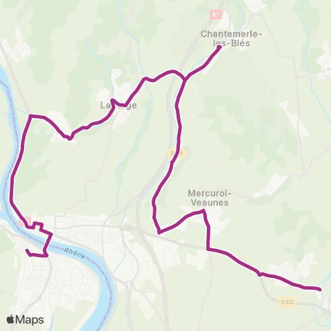 Arche Agglo le Bus Navette Marchés Chantemerle - Tain - Tournon map