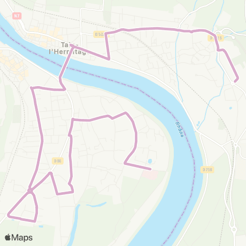 Arche Agglo le Bus Tournon Sud - Tain l'Hermitage la Teppe map