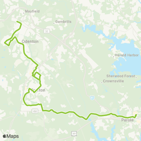 Anne Arundel County Transportation Odenton - Parole map