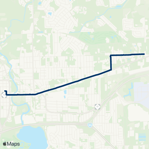 TheRide E Michigan Ave map