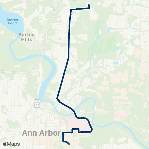 TheRide U-M - Pontiac map