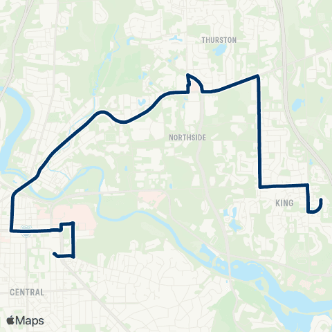 TheRide U-M - Plymouth - Greenhills map