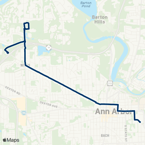 TheRide U-M Miller map