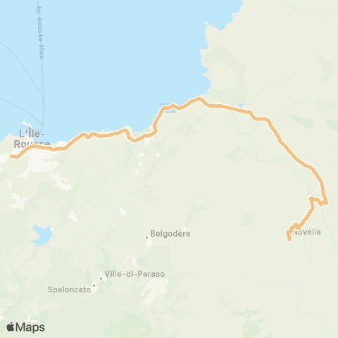 A Balanina Île Rousse-Novella map