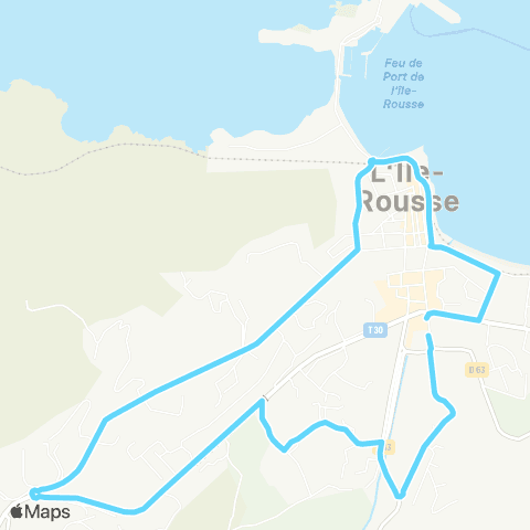 A Balanina Île Rousse Centre map