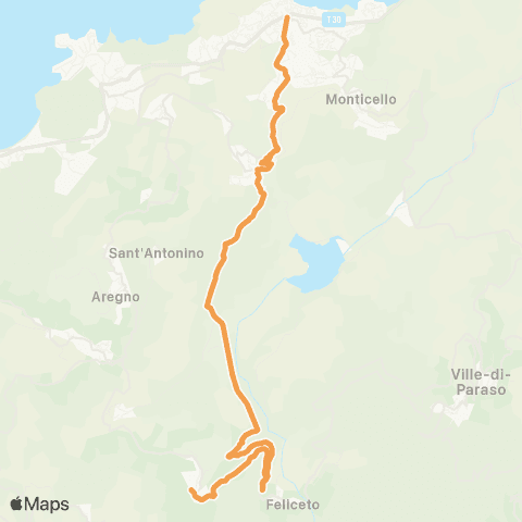 A Balanina Île Rousse-Nessa-Felicetu-Muro map