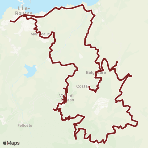 A Balanina Île Rousse-Ghjunsani map