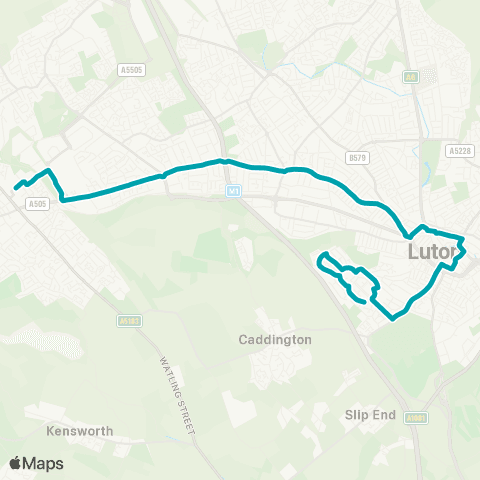 Arriva Beds and Bucks Friars Way - Asda map