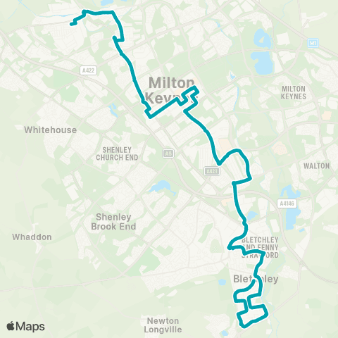 Arriva Beds and Bucks Church Street - Buttermere Close map
