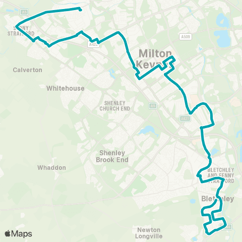 Arriva Beds and Bucks Church Street - Buttermere Close map