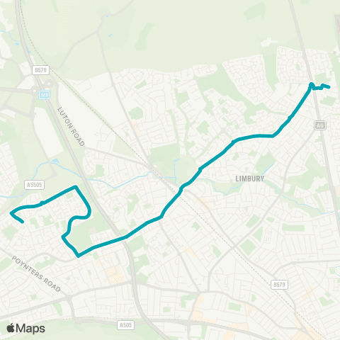Arriva Beds and Bucks Cardinal Newman Sch - St Dominics Square map