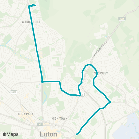 Arriva Beds and Bucks Cardinal Newman School - Crescent Road map