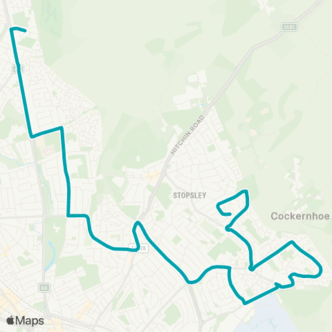 Arriva Beds and Bucks Cardinal Newman School - Ilford Close map