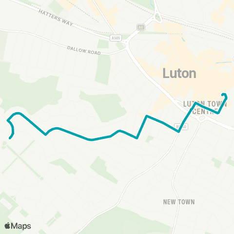 Arriva Beds and Bucks Market Square - Park Square map