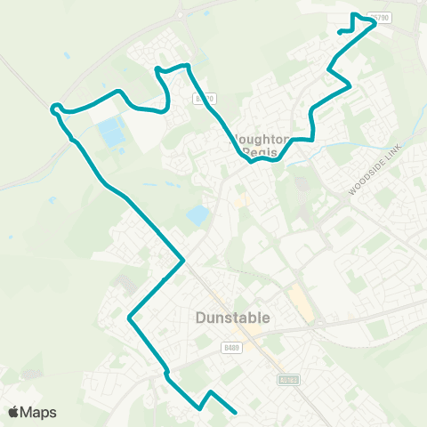 Arriva Beds and Bucks Queensbury Academy - Box Crescent map