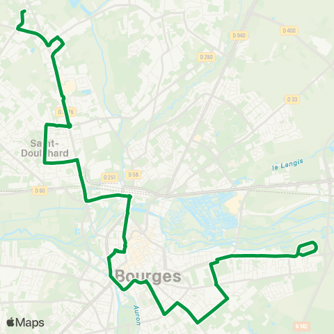 AggloBus Hôpital - Saint Doulchard map