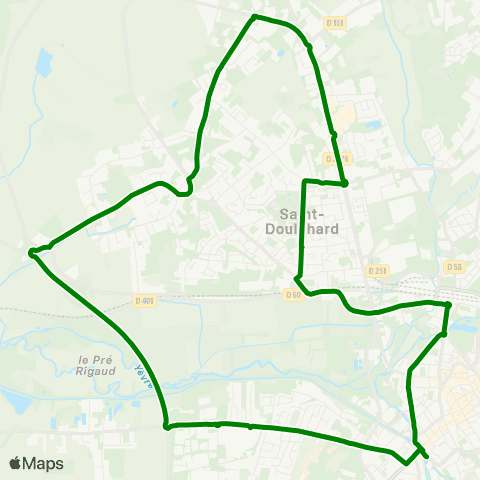 AggloBus Ligne Verte map