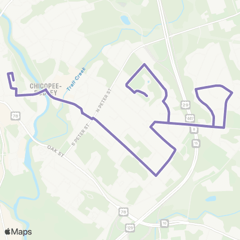 Athens Clarke County Transit East Athens / Nellie B map
