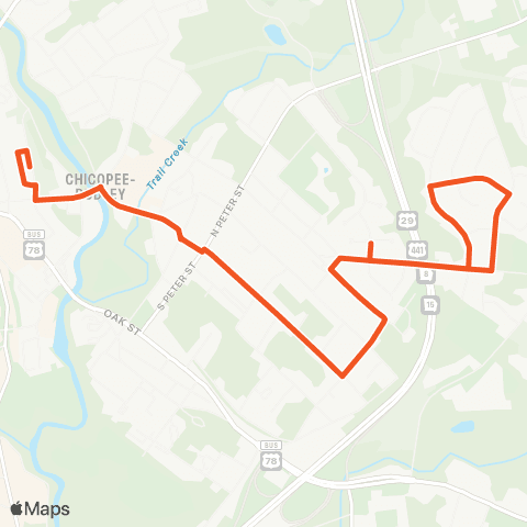 Athens Clarke County Transit East Athens Northside map