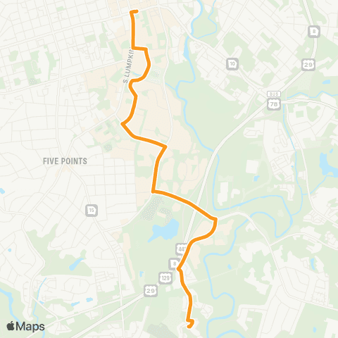 Athens Clarke County Transit Riverbend map