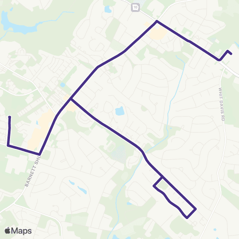 Athens Clarke County Transit East Side Circulator map