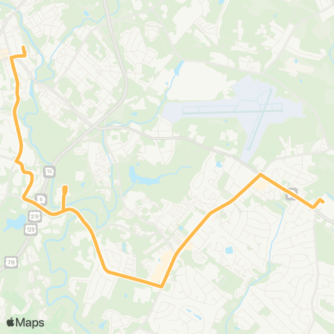 Athens Clarke County Transit Lexington / Gaines School map