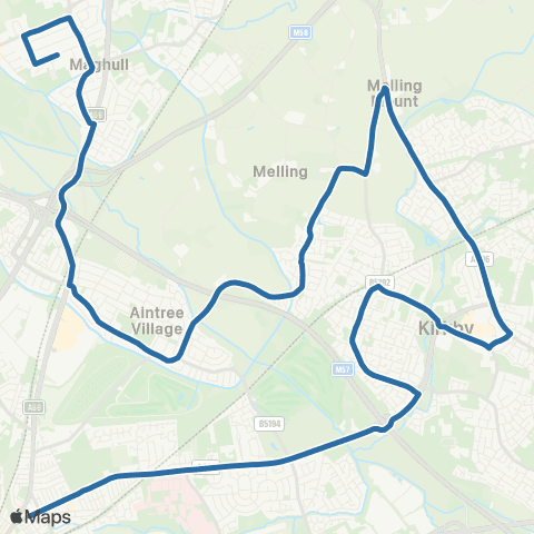 Al's Coaches Maghull High School - Solar Road map