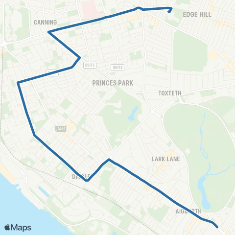 Al's Coaches Jericho Lane - Archbishop Blanche School map