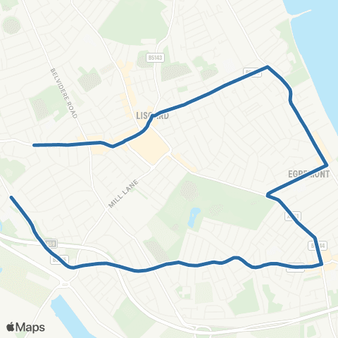 Al's Coaches Fox Hey Road - Monk Road map