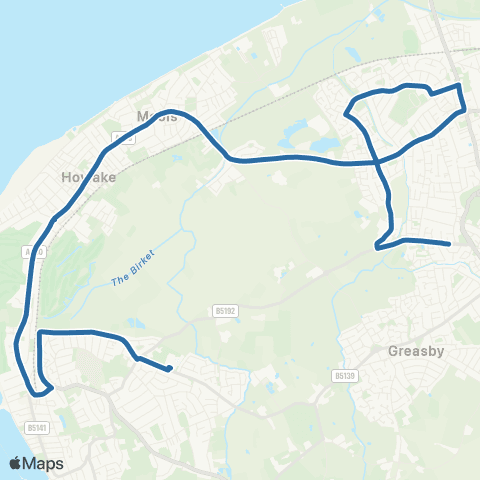 Al's Coaches Brookside Crescent - Hilbre High School map