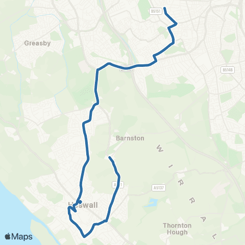 Al's Coaches Kingsmead Road - Storeton Lane map