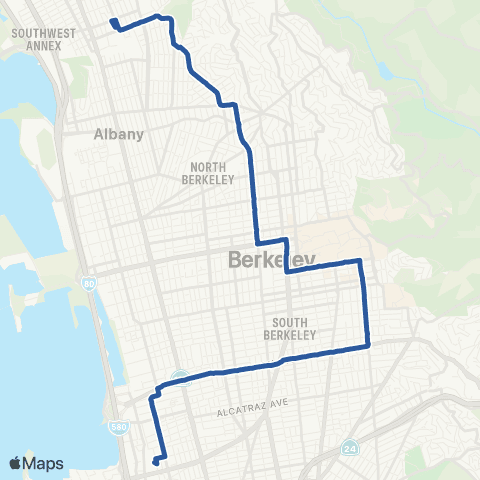 AC Transit Emy Amtrak-Ashby-El Cerrito Plz. map