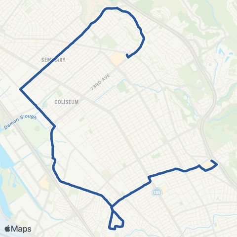 AC Transit Seminary - Sobrante Park map