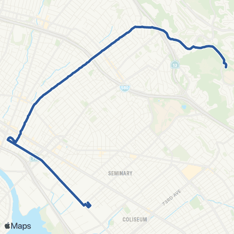 AC Transit 35th Avenue - Merritt College map