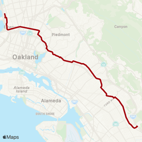 AC Transit 40th Street - Macarthur map