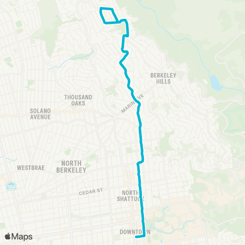 AC Transit Spruce - Oxford map