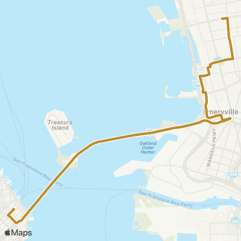 AC Transit Sacramento - Christie Transbay map