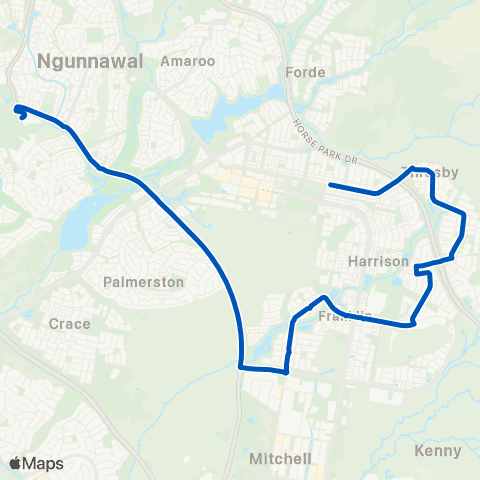 ACT School routes John Paul College School Grounds SSO map