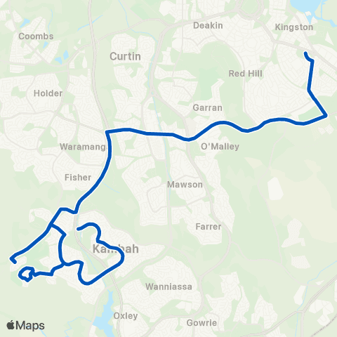 ACT School routes St Edmunds College McMillan Cr SSO map