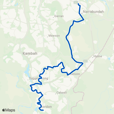 ACT School routes St Edmunds College McMillan Cr SSO map